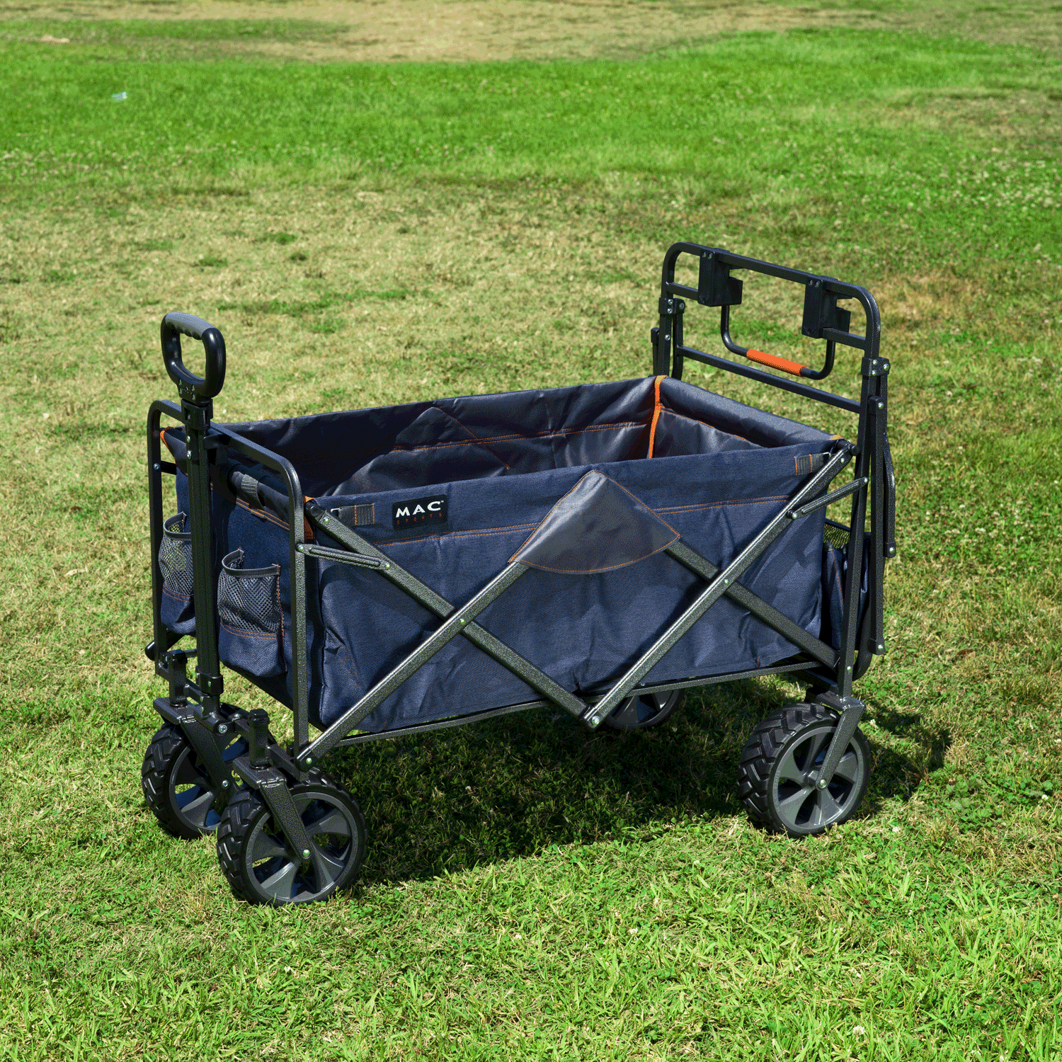 Push & Pull Wagon by Mac Sports - Ultra durable outdoor wagon with large wheels & basket.