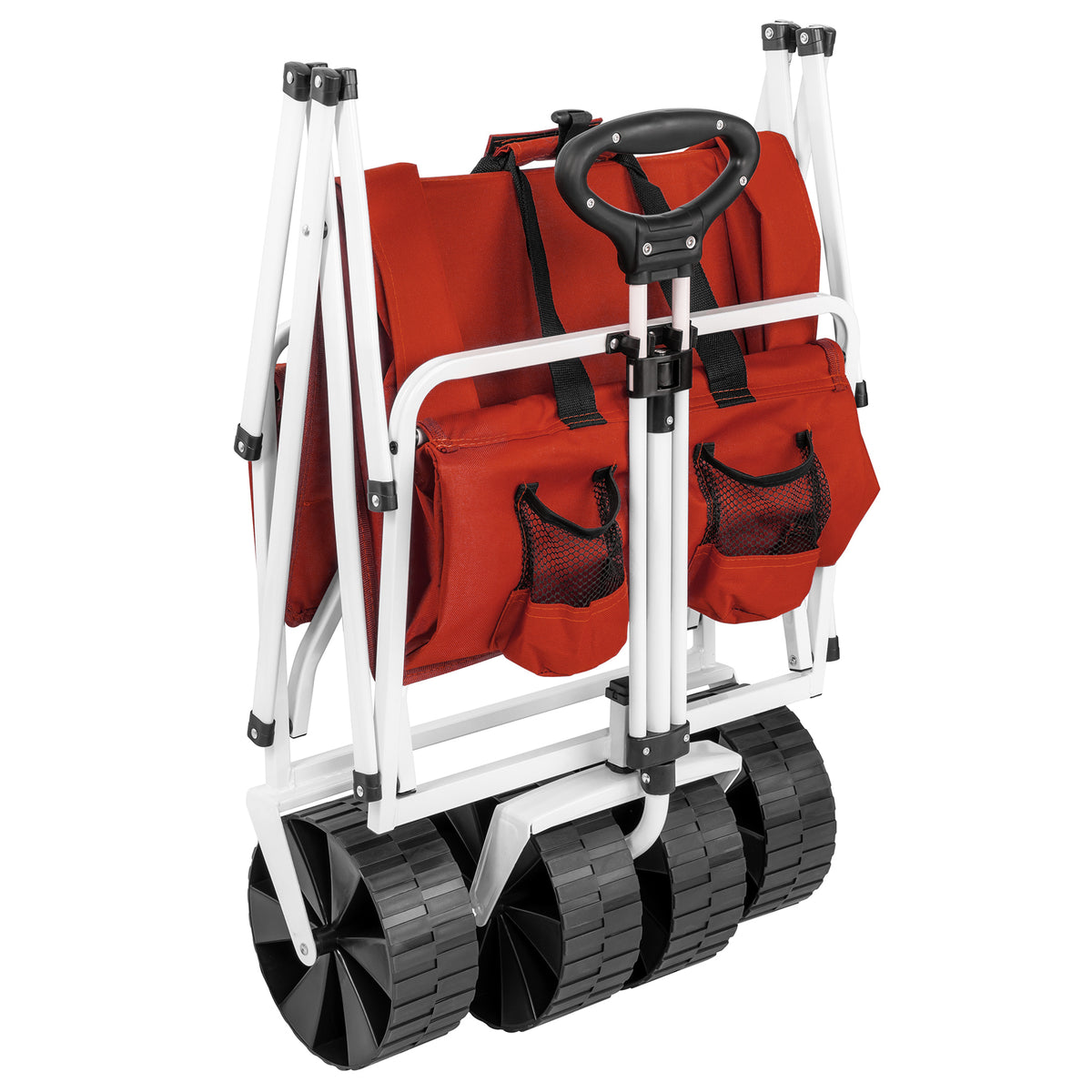 MACSPORTS Lightweight Collapsible Folding Outdoor All Terrain Beach Wagon - Red