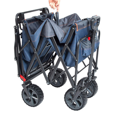 Push & Pull Wagon by Mac Sports - Ultra durable outdoor wagon with large wheels & basket.