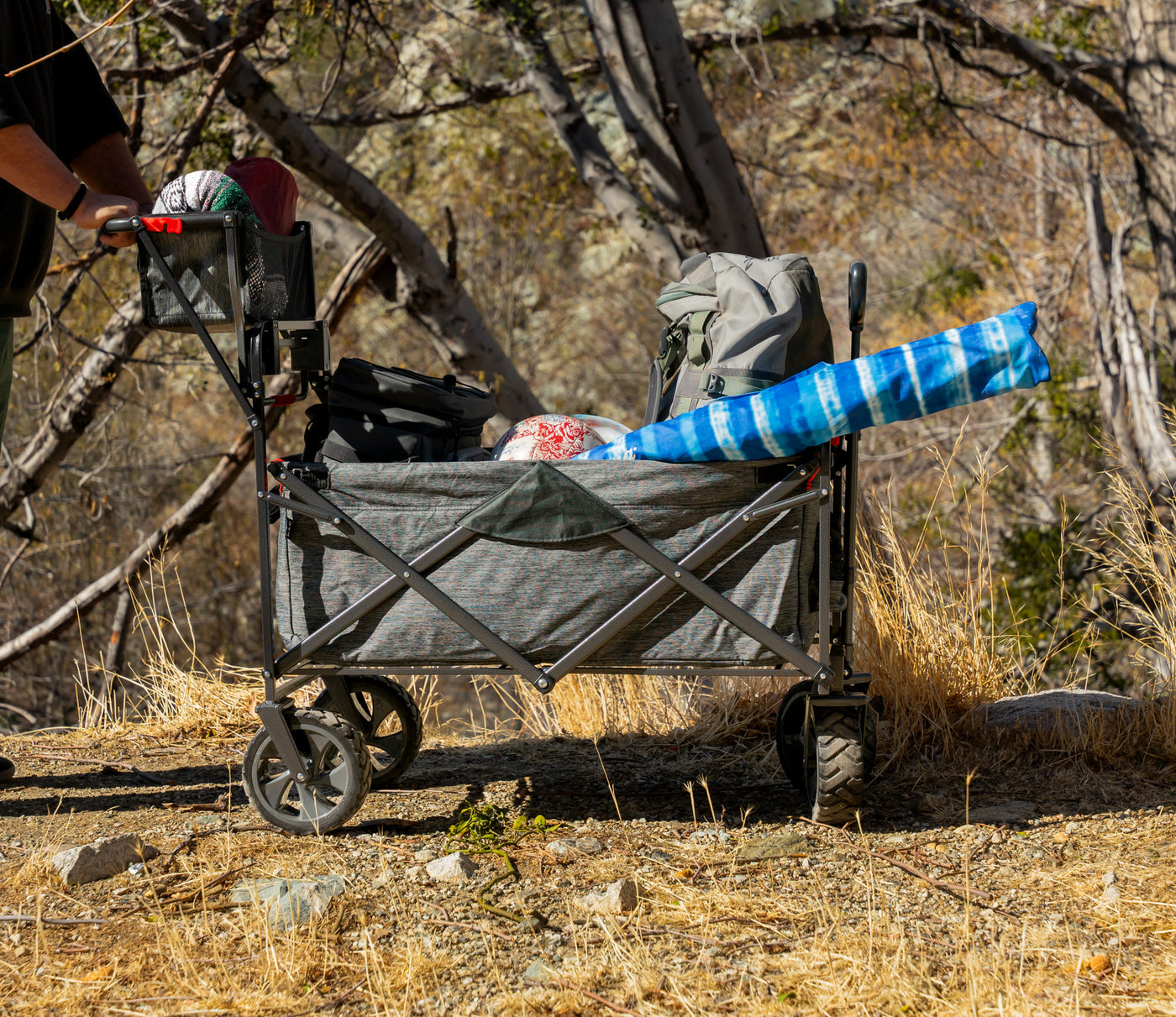 Push & Pull Wagon by Mac Sports - Ultra durable outdoor wagon with large wheels & basket.