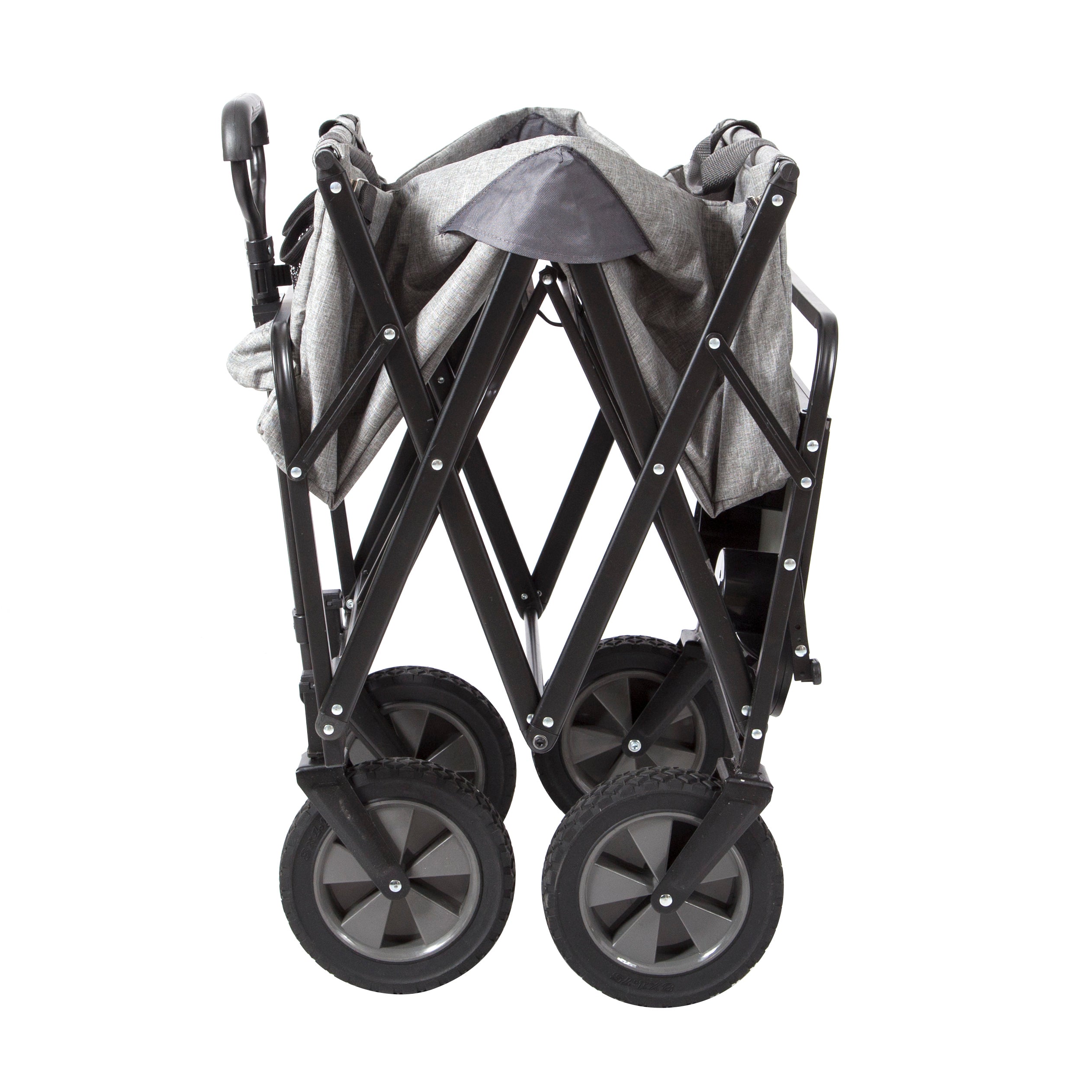 Mac Sports Collapsible Folding Outdoor Utility Wagon With Table - Light Grey