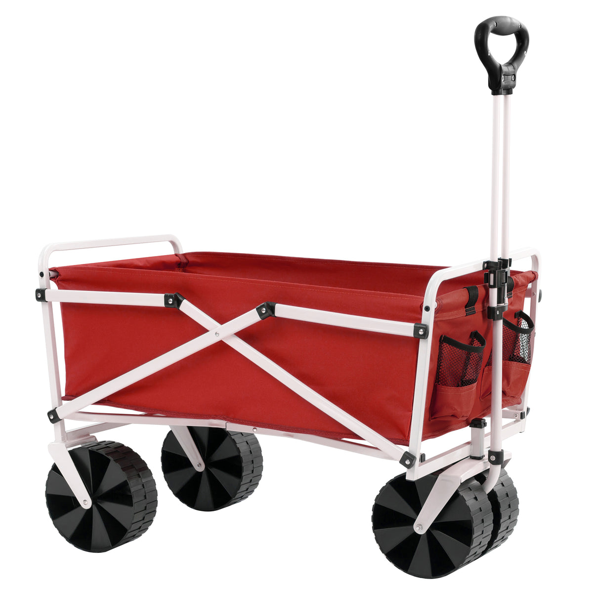 MACSPORTS Lightweight Collapsible Folding Outdoor All Terrain Beach Wagon - Red