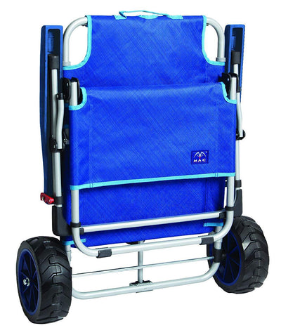 2-in-1 Beach Day Lounger and Cargo Cart by Mac Sports. Ultra durable quality with off-terrain wheels.